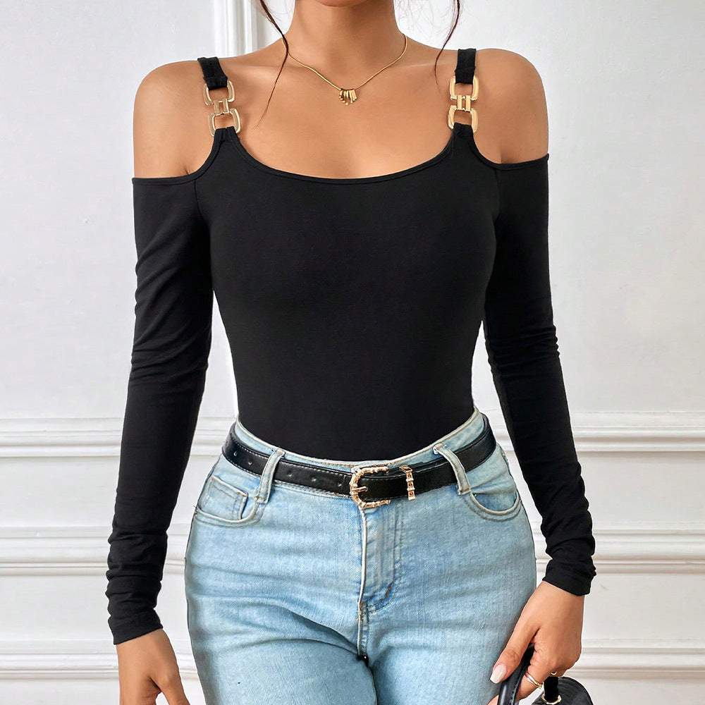 Damen Body mit tragbarem Off-Shoulder-Design Drune