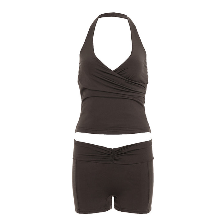 Damen sportliches Bikini-Set mit stylischem Schnitt und verstellbaren Trägern Drune