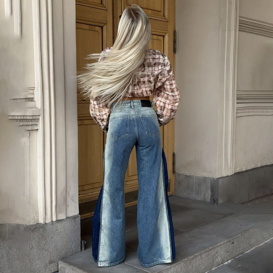 Damen Oversized Hemdbluse im lässigen Karomuster mit geschlitzten Ärmeln Drune