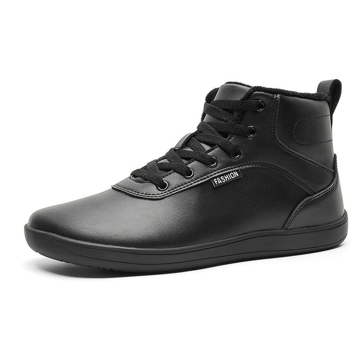Herren nan knöchelhoher Freizeit-Sneaker mit warmem Plüschfutter, gepolsterter Innensohle und rutschfester Gummilaufsohle Drune