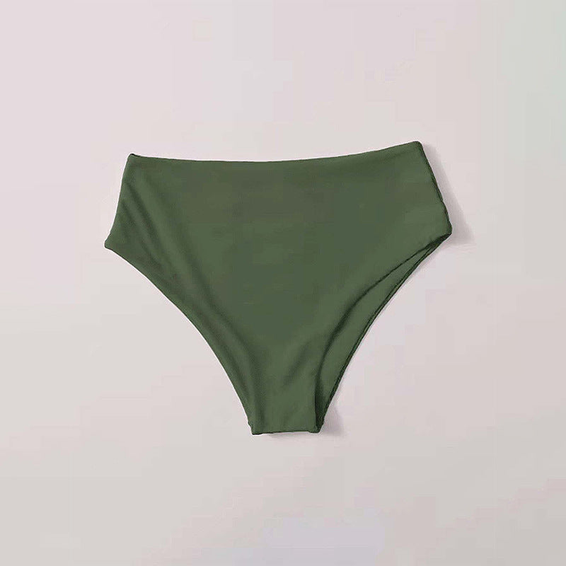 Damen Hochgeschnittener Bikini-Hosenteil mit elegantem Bund Drune