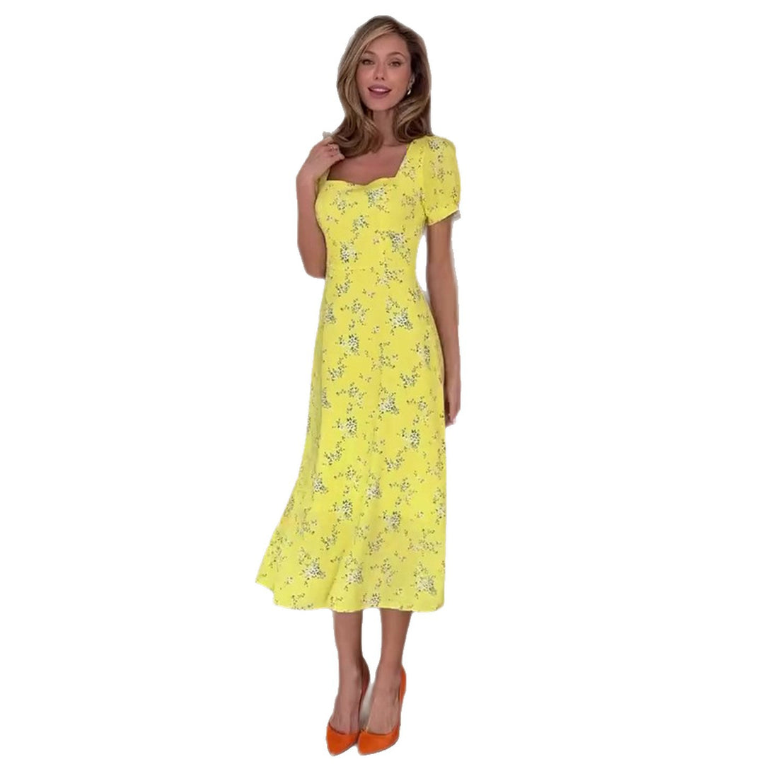 Damen Sommerkleid mit floralen Mustern Drune