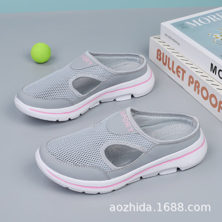 Damen nan atmungsaktive Netzgewebe-Slipper mit ergonomischem Komfortfußbett Drune