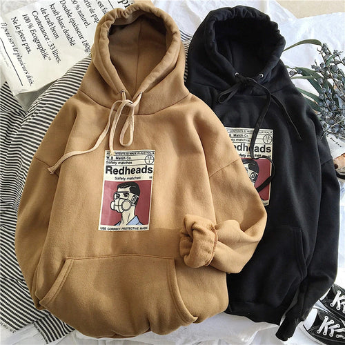 Damen Kapuzenpullover mit kreativem Retro-Motiv Drune
