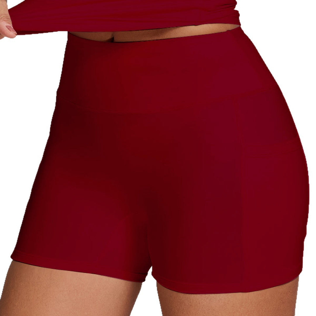 Damen Sportliche Kompressions-Shorts mit praktischen Seitentaschen Drune