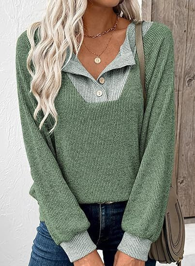 Damen lässiger Pullover mit modischem Kragen Drune