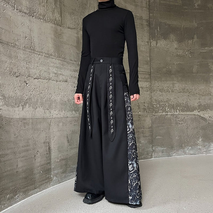 Herren weite Hose mit eleganten Seitenakzenten Drune