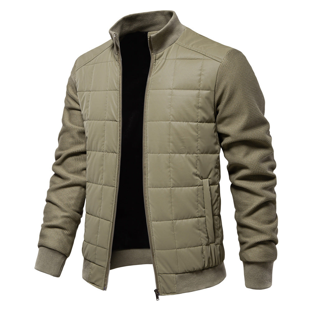 Drune | Herren Winter Steppjacke Mit Gerippten Bündchen Und Reißverschlussverschluss