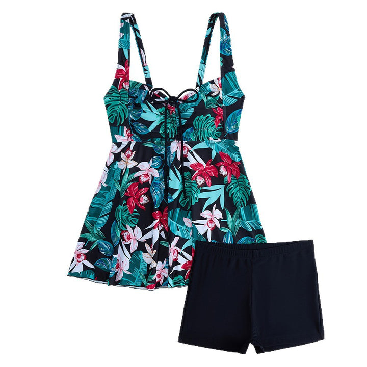 Damen Tankini mit floralem Oberteil und Shorts Drune