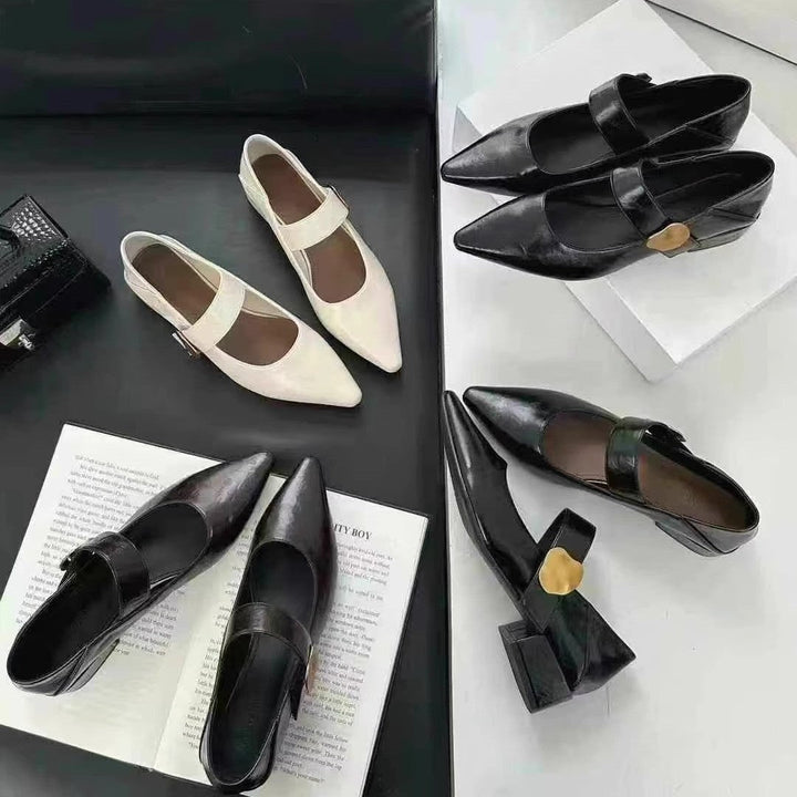 Damen elegante Slingback-Pumps mit dekorativem Riemchen Drune