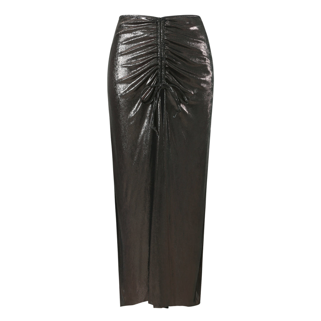 Damen Einteiler Badeanzug mit stilvollen Drapierungen und Perlendetails Drune