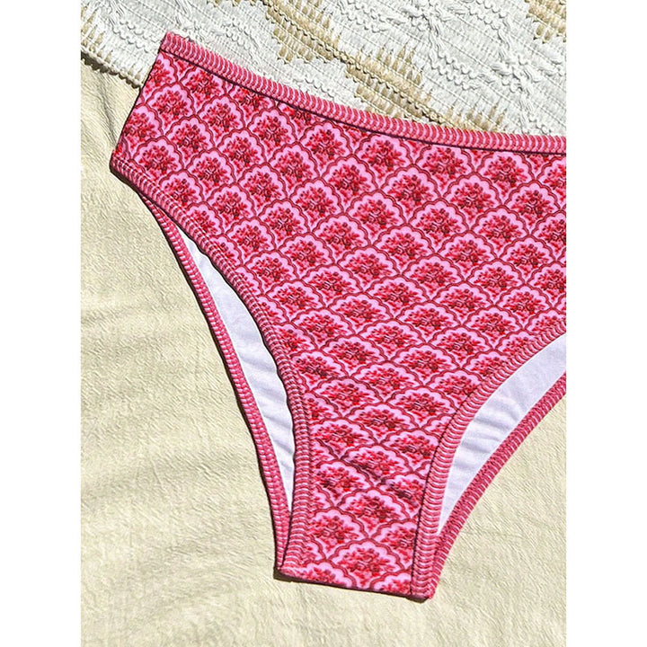 Damen Hochgeschnittener Bikini mit gepolstertem Oberteil und elastischem Höschen Drune