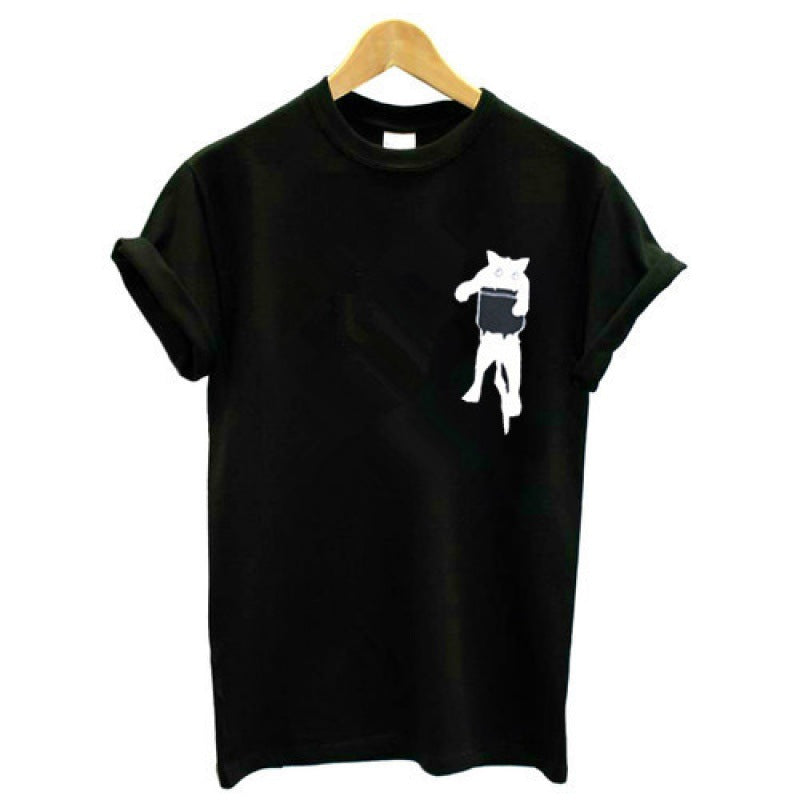Damen Stilvolles T-Shirt mit kreativem Grafi-Motiv Drune