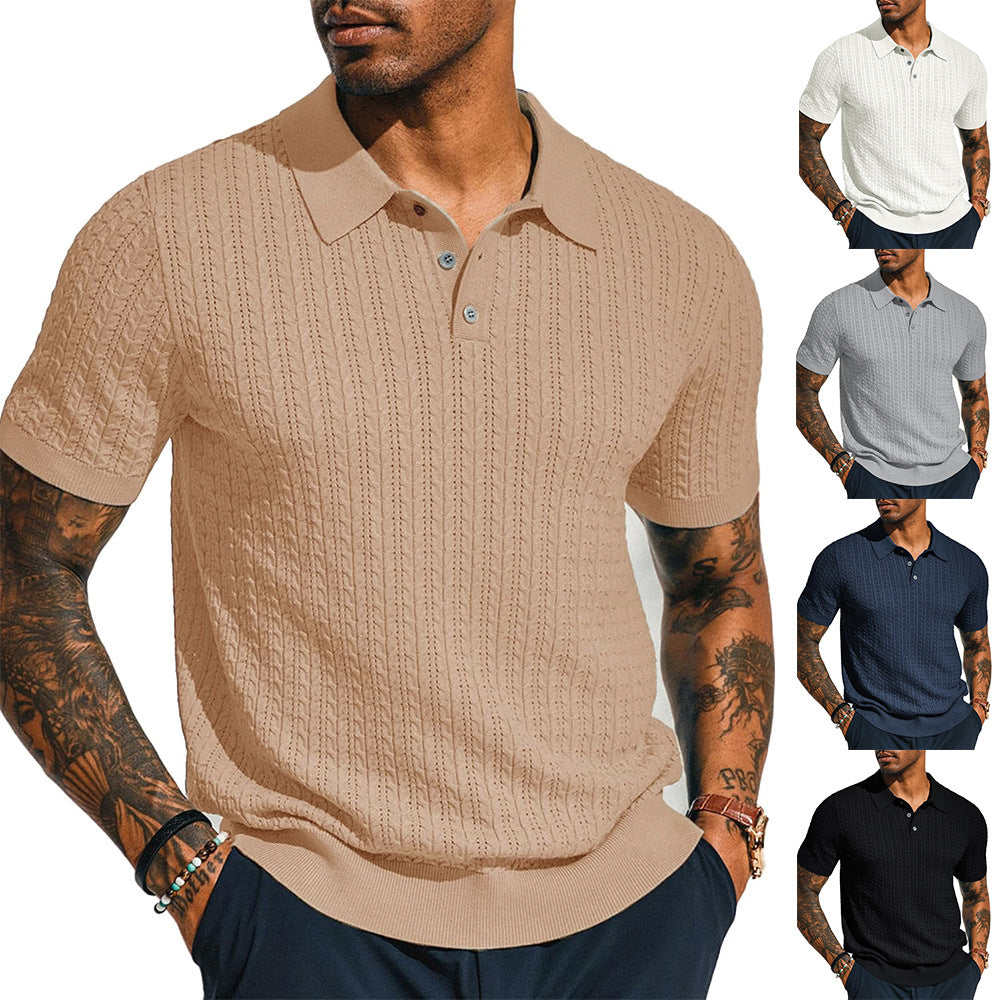 Herren Poloshirt mit strukturiertem Design und Kurzarm Drune