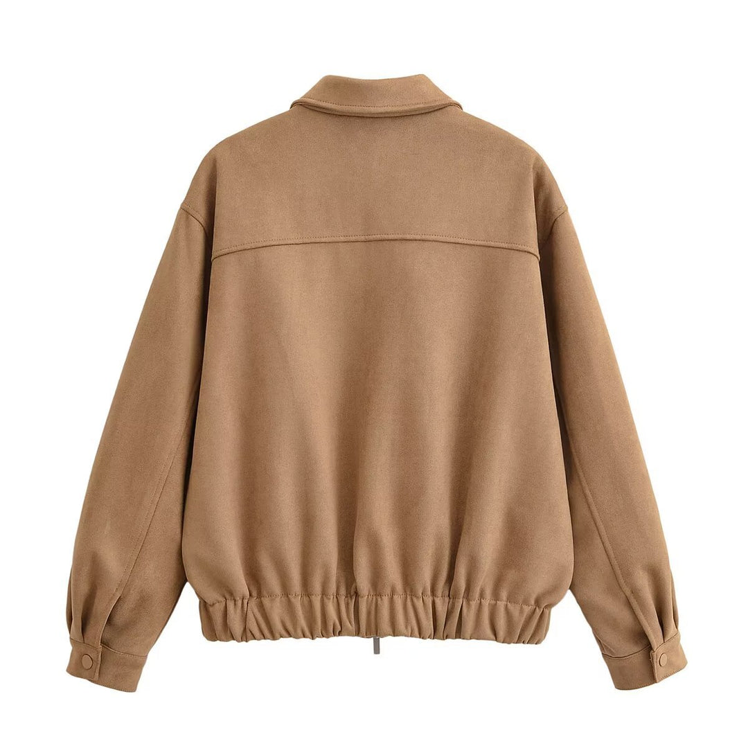 Damen modische Übergangsjacke mit lässigem Reißverschluss und praktischen Taschen Drune