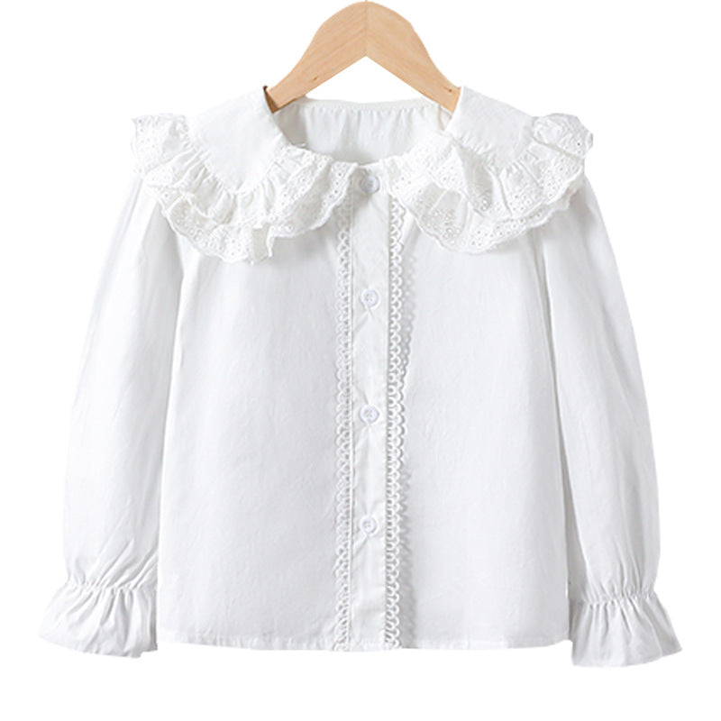 Damen Bluse mit Rüschendetails und romantischen Puffärmeln Drune