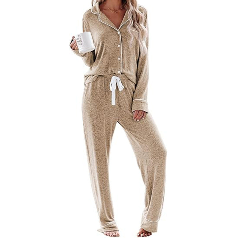 Damen Schlafanzug-Set aus weichem, atmungsaktivem Material Drune