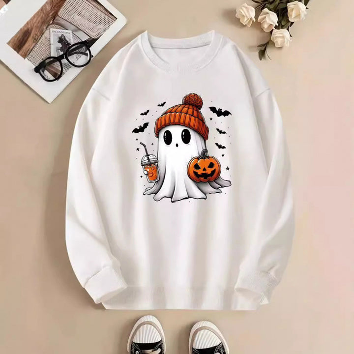 Damen Sweatshirt mit Halloween-Motiv Drune