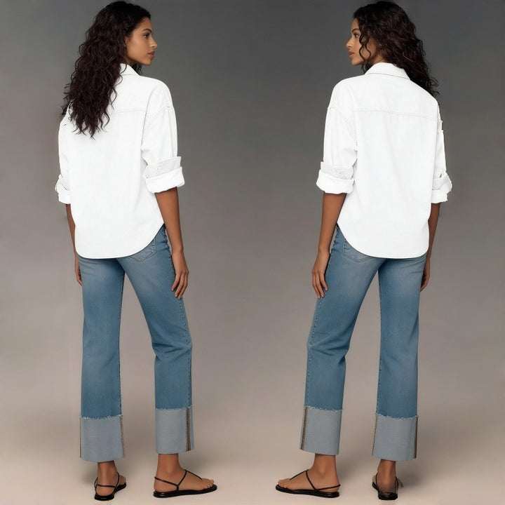 Damen Designer Jeans im modernen Boyfriend-Stil mit einzigartigen Detailverarbeitungen Drune