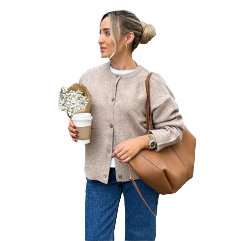 Damen leichte Strickjacke mit Knopfdetails und modischem Schnitt Drune
