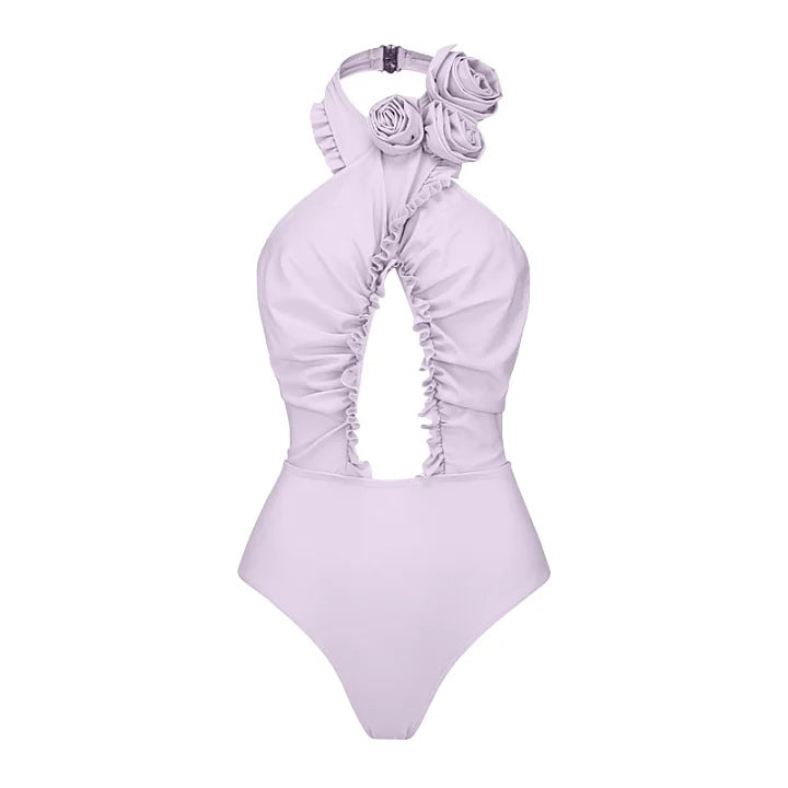 Damen Schwimmanzug mit floralem Design und raffinierter Cut-Out-Optik Drune