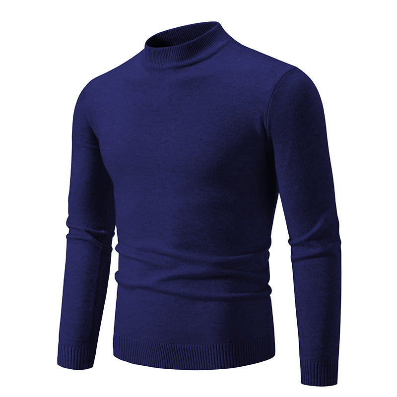 Herren Feinstrickpullover mit hohem Kragen und elastischen Bündchen Drune