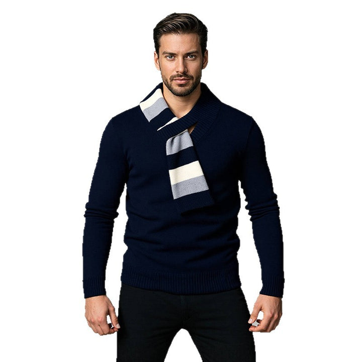 Herren hochwertiger V-Ausschnitt Pullover aus weichem Strickmaterial Drune