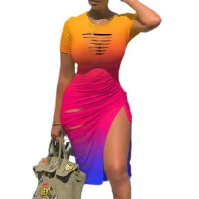 Damen Figurumspielendes Mini-Kleid mit Cut-Outs und seitlichen Schlitzen Drune