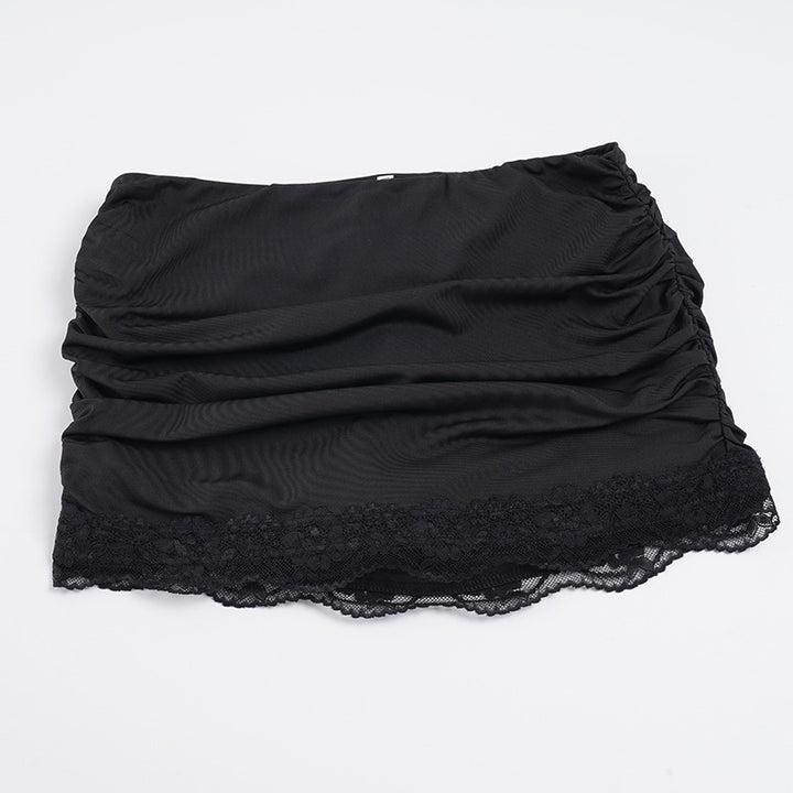 Damen Rüschenrock mit eleganter Spitzenbordüre Drune