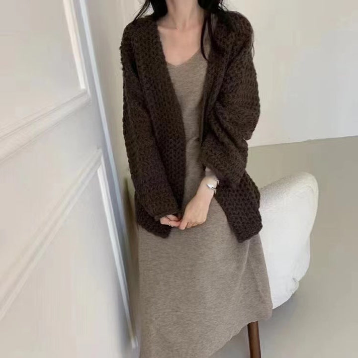 Damen Grobstrick Cardigan Drune