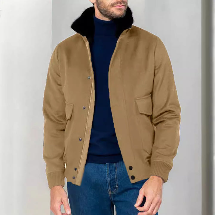 Herren stilvolle Übergangsjacke mit weichem Kragen und praktischen Eingrifftaschen Drune