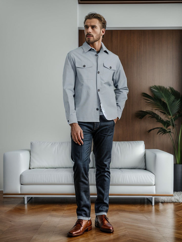 Herren lässige Utility-Jacke Drune