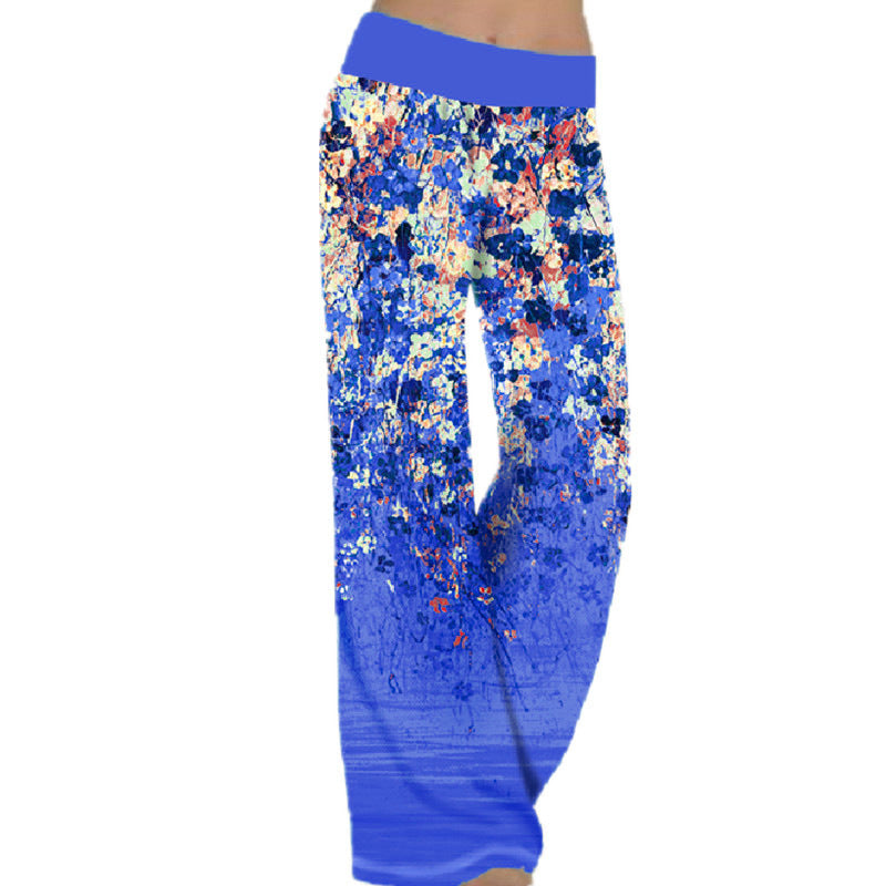 Damen Weitgeschnittene Blumenmuster-Hose Drune