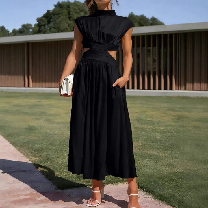 Damen Maxikleid mit elegantem Wickeldesign und raffiniertem Cut-Out Drune
