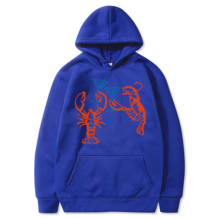 Damen Kapuzenpullover mit rauflustigem Hummer-Motiv Drune