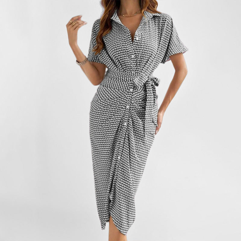 Damen Hemdblusenkleid mit tailliertem Schnitt Drune