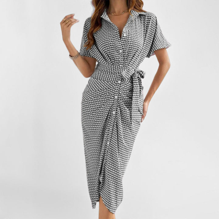 Damen Hemdblusenkleid mit tailliertem Schnitt Drune