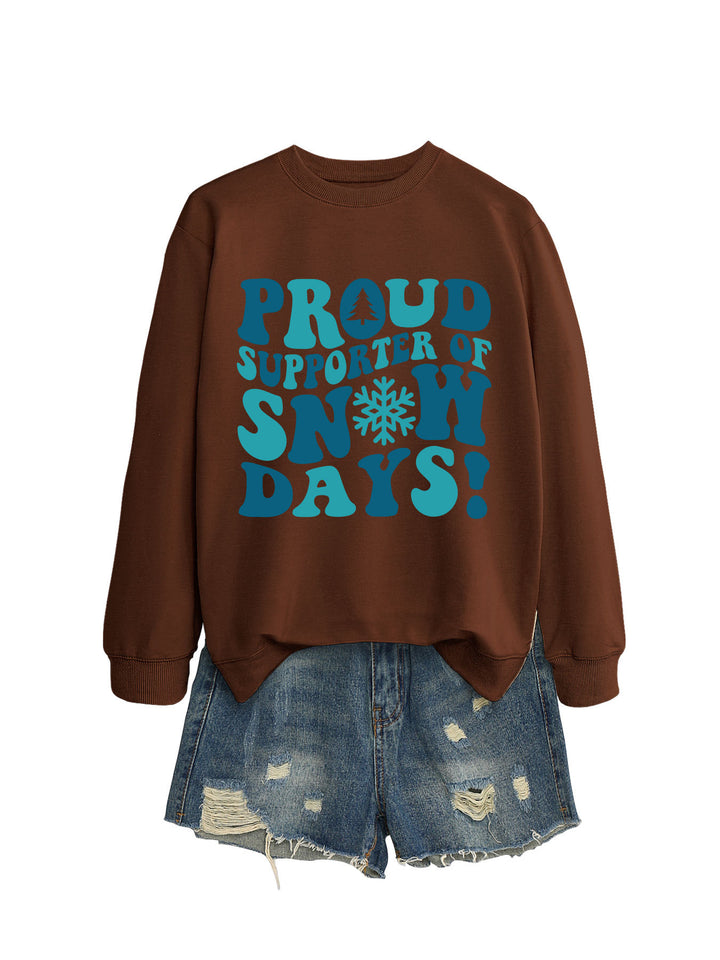Damen Sweatshirt mit kreativem Aufdruck und lässigem Schnitt Drune