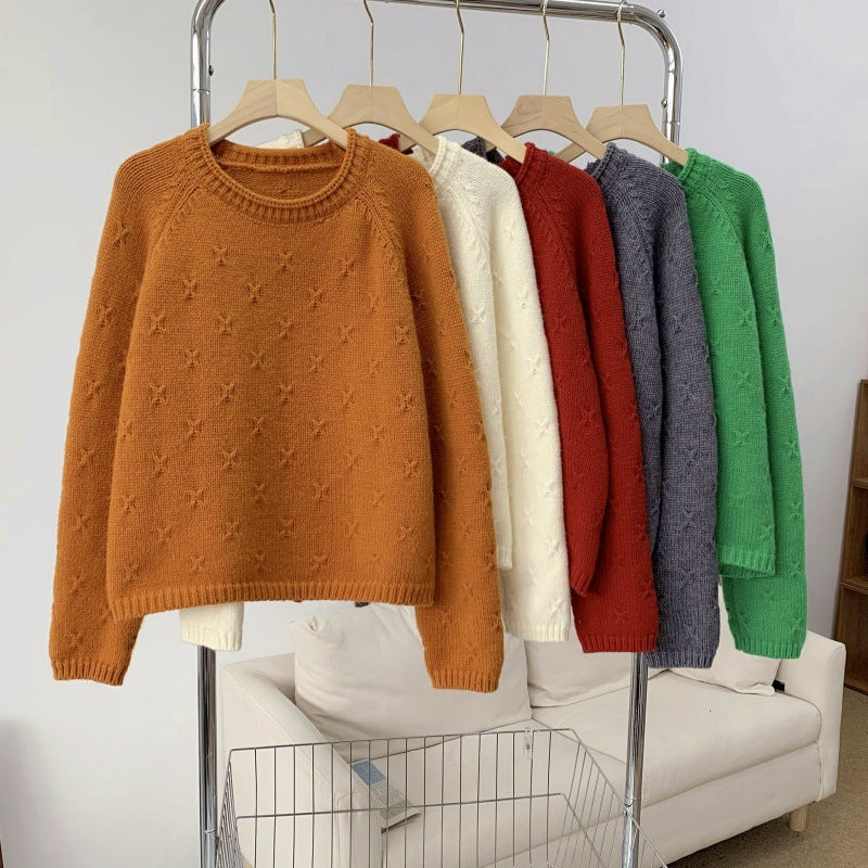 Damen Kuscheliger Strickpullover mit strukturiertem Muster Drune