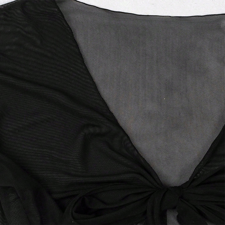 Damen Modisches Cropped-Top mit Knotendetail Drune
