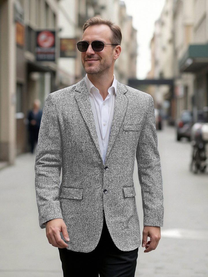 Herren eleganter strukturierter Freizeitblazer Drune