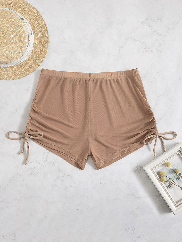 Damen Bequeme Badeshorts mit Rüschendetails Drune