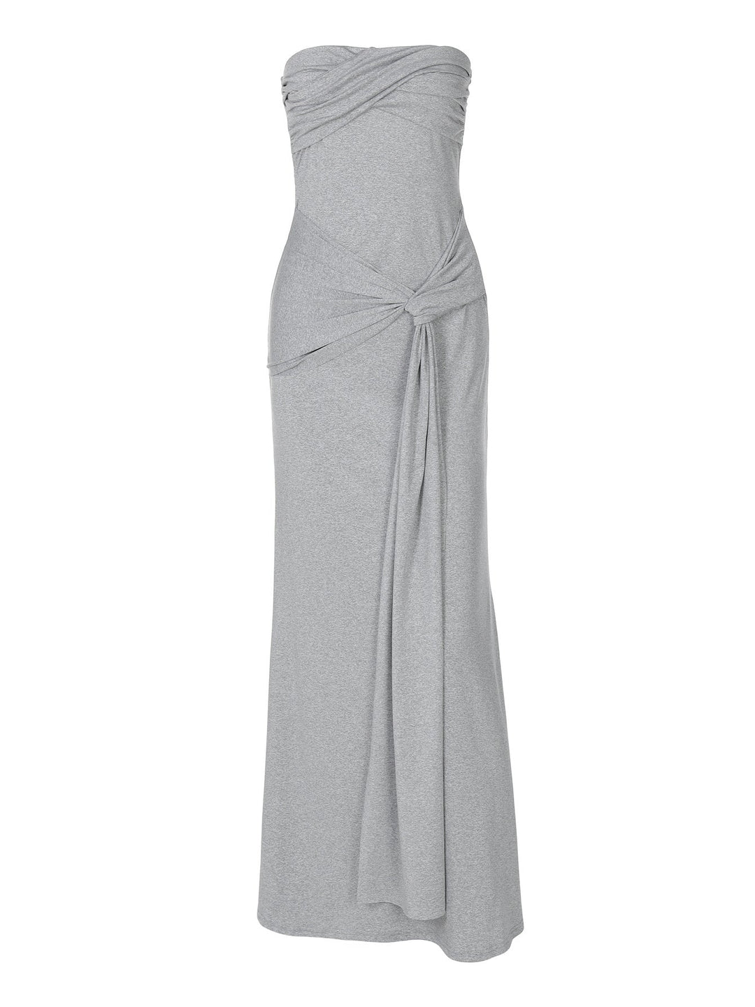 Damen Strapless Maxikleid mit raffiniertem Wickeldesign Drune