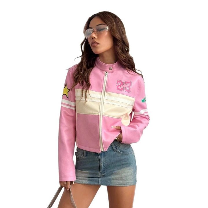 Damen Sportliche Kurzjacke mit detailreichen Applikationen Drune