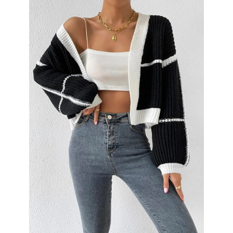 Damen Großer Strickcardigan mit voluminösen Ärmeln Drune
