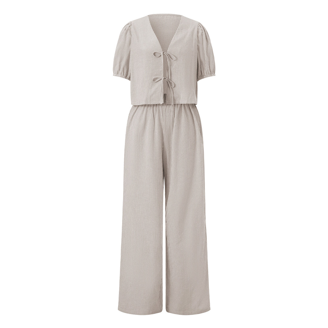 Damen luftiges Sommer-Jumpsuit mit Raffung Drune