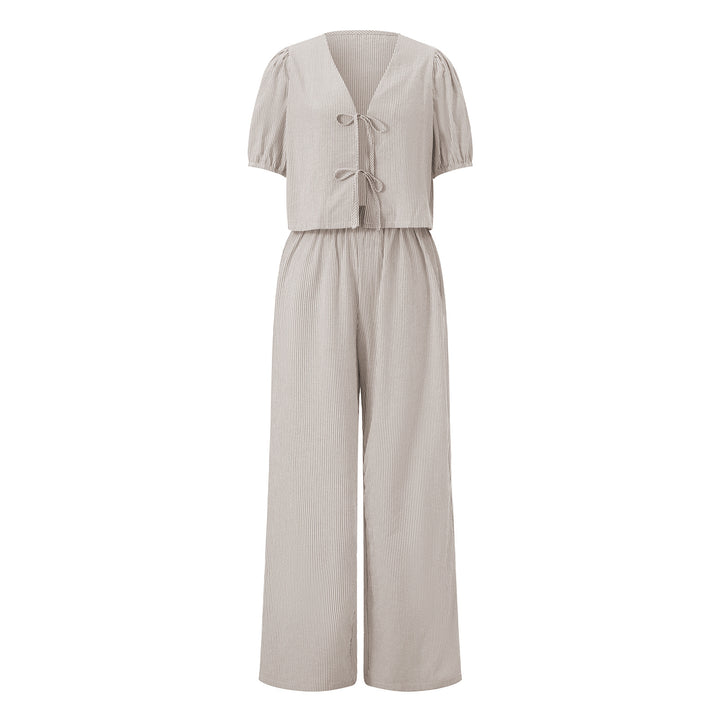 Damen luftiges Sommer-Jumpsuit mit Raffung Drune