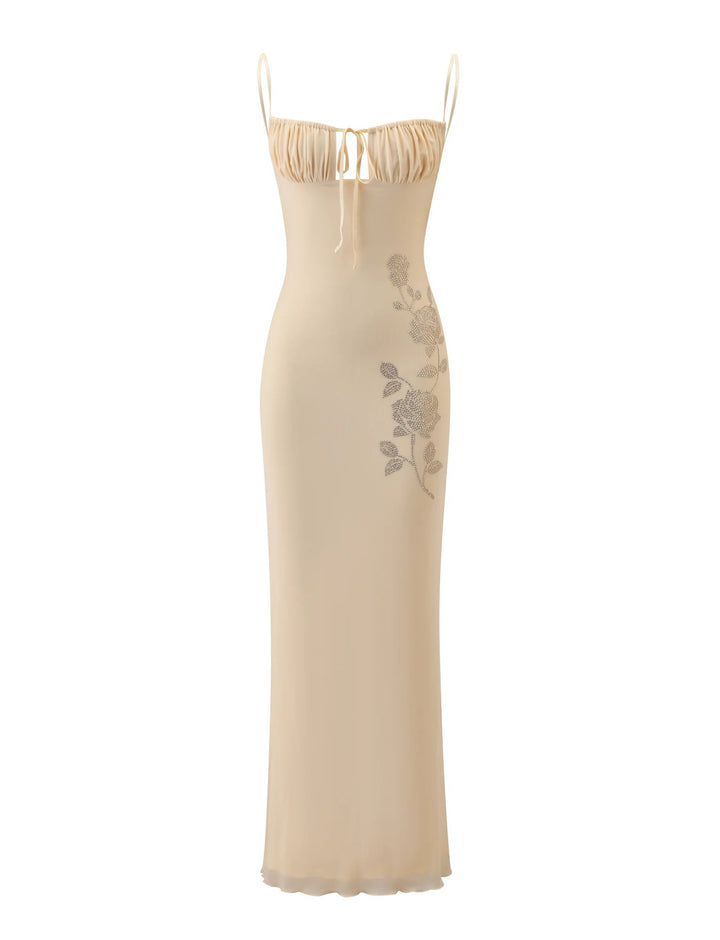 Damen Elegantes Maxi-Kleid mit Spitzendetails und raffiniertem Schnitt Drune