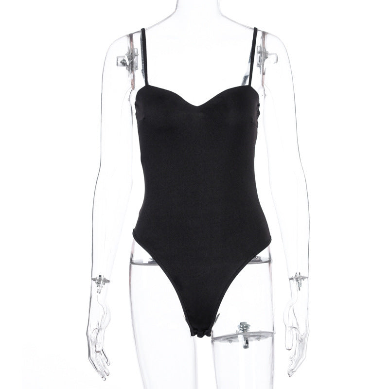 Damen elegantes Body mit verstellbaren Trägern Drune