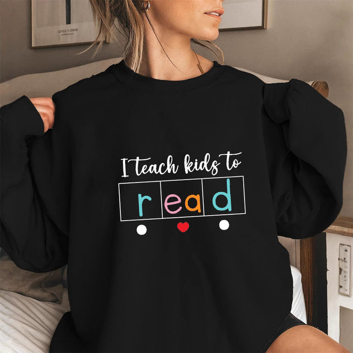 Damen Sweatshirt mit kreativem Lehrmotiv Drune
